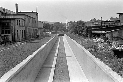 Beton Flussbett der Eulach in Grüze 1956
