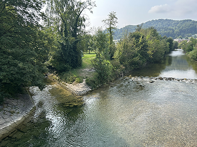 Bild der Eulachmündung in die Töss