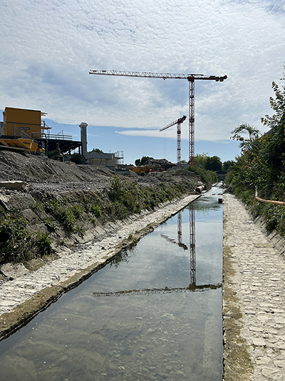 Baustelle der Eulach beim ZHAW Areal Technikum