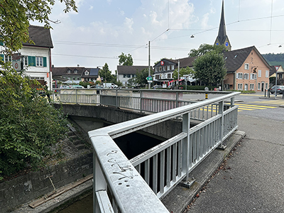 Bild der Eulach beim Lindenplatz in Wülflingen